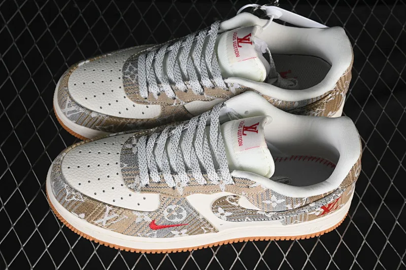 All categories Nk Air Force 1 Air Force series Nk Air Force 1 Low Air Force low-top Nike Air Force 1'07 Low LV joint gray brown floral cloth Air Force 1 low-top casual sneakers DF0188-076